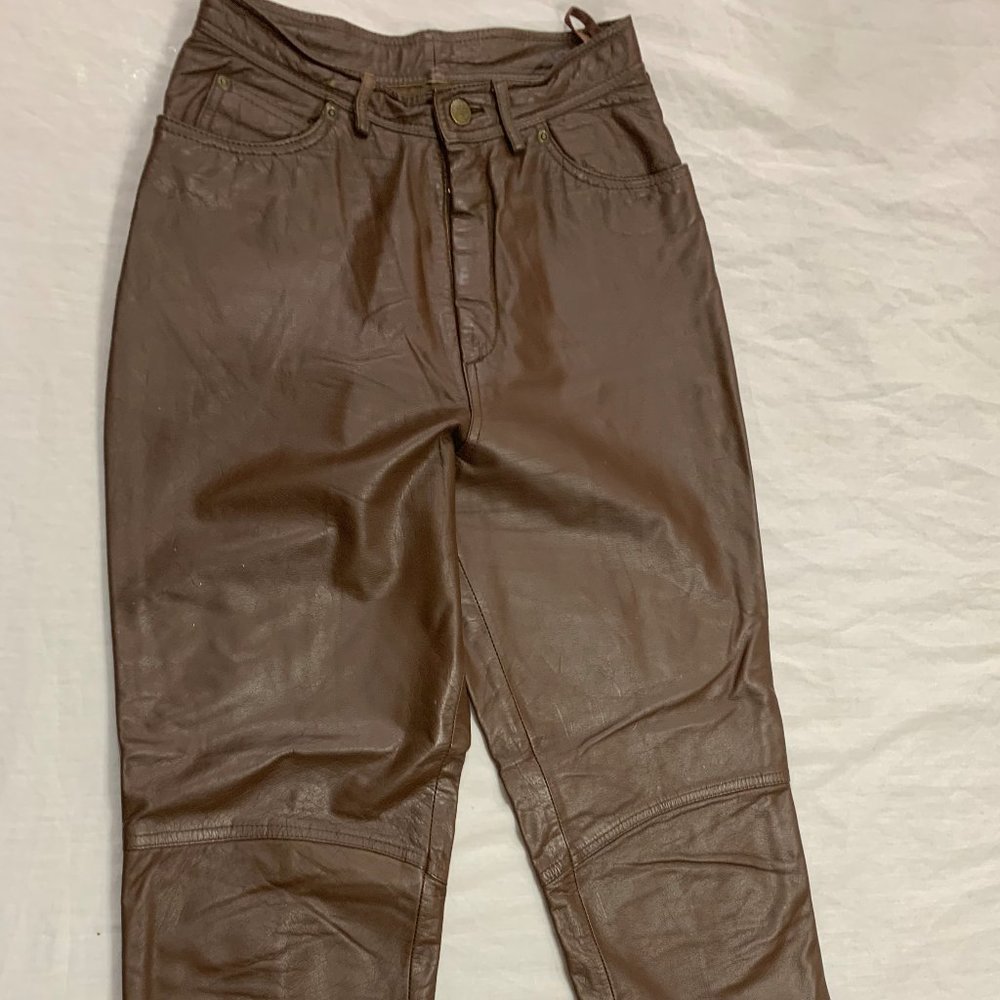 🍎🍎🍎  DEERSKIN TRADING POST WOMENS LEATHER PANTS SIZE 6 🍎🍎🍎
